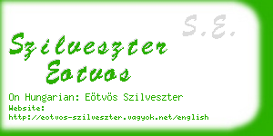 szilveszter eotvos business card